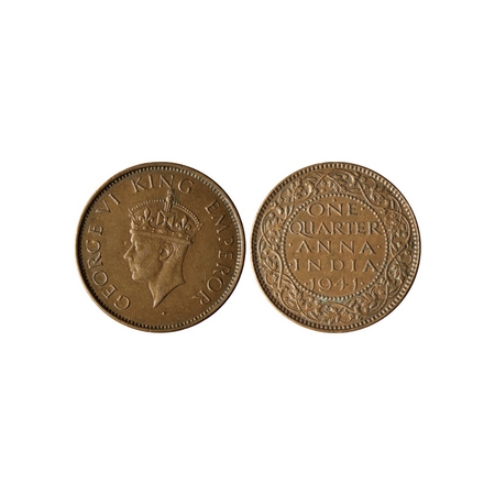 George VI, Bronze Quarter Anna, 1941, Type II, Bombay Mint. F.Prid. 694. Very Fine+, Scarc