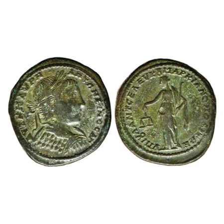 Roman, Elagabalus (c. 218-222 AD), Copper Drachma, 11.77gm, Obv: Bust of king facing to ri