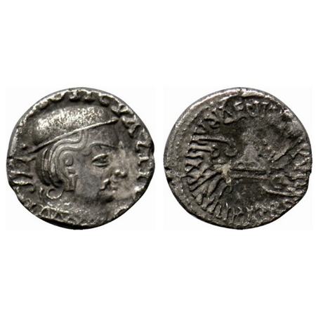 Western Kshatrapas, Vijayasena s/o Damasena , Silver Drachma, 1.99gm, SE 168, Obv: Bust of