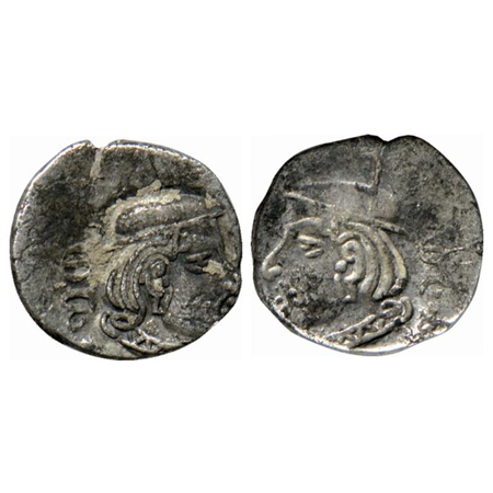 Western Kshatrapas, Rudrasena II s/o Viradaman, as Mahakshatrapa SE 190, Silver Drachma, 2