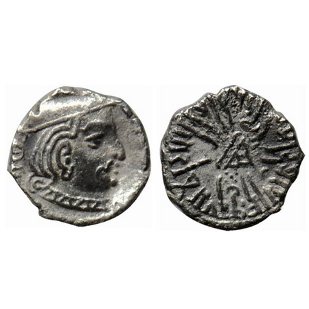 Western Kshatrapas, Kardamaka Family, Rudrasena II s/o Viradaman, as Mahakshatrapa SE 178,