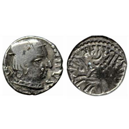 Western Kshatrapas, Bhartrudaman s/o Rudrasena II (c. 276-295 AD) , Silver Drachma, 1.99gm