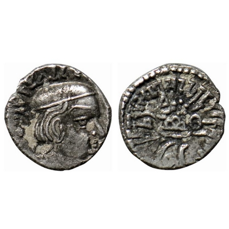 Western Kshatrapas, Kardamaka Family, Visvasena s/o Bhartrdaman, Silver Drachma, 2.28gm, S