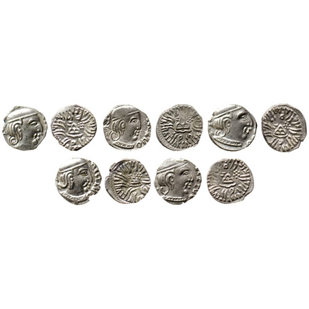 Western Kshatrapa, Svami Rudrasena III son of Svami Rudradaman II, Silver Drachma (5 Coins