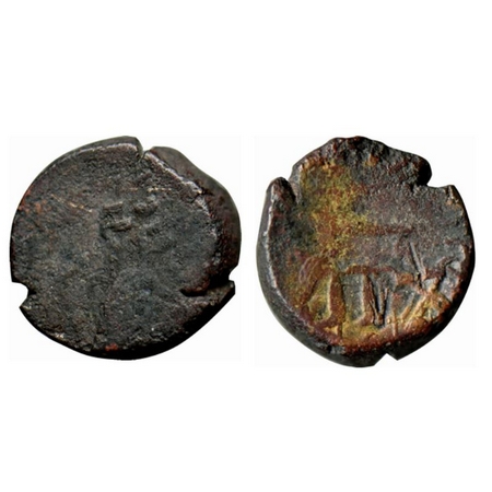 Gupta, Ramagupta, c. 375-376, Copper heavy weight Unit, 1.96gm, 12.00mm, Obv: Lion standin