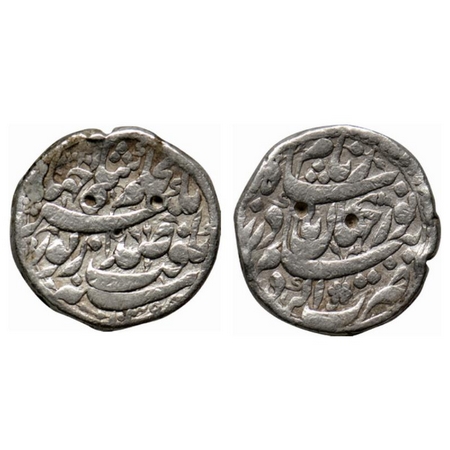 Jahangir with Nur Jahan Begum, Silver rupee, 11.19gm, Agra Mint, AH 1035, Yaft Couplet, Ob