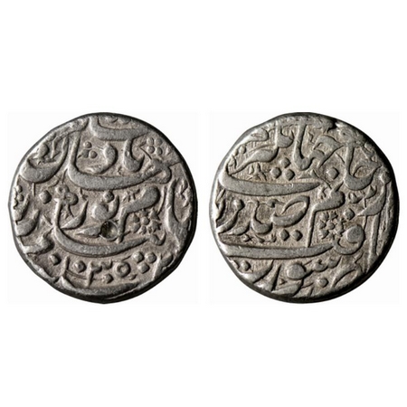 Jahangir with Noor Jahan Begum, Silver Rupee, 11.32gm, Surat Mint, AH 1035, Yaft Couplet, 