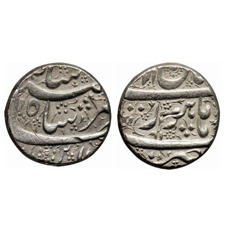Jahangir, Silver Rupee, 11.30gm, Burhanpur Mint, Month Aban, floral design on both side. K
