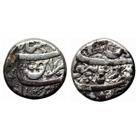 Jahangir, Silver Rupee, 11.35gm, Burhanpur Mint, Din Panah Couplet. KM 149.10. Test marks,