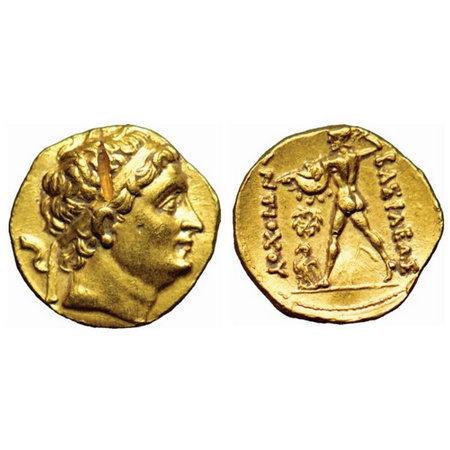 Indo-Greek, King of Bactria, Diodotus, Gold Stater, 8.31gm, in the name of Antiochus II Th