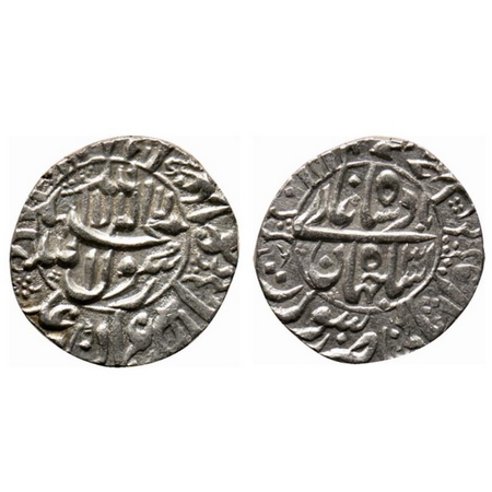 Shah Jahan I, Silver Rupee, 11.43gm, Surat Mint, RY 31, both side legend within circle. KM