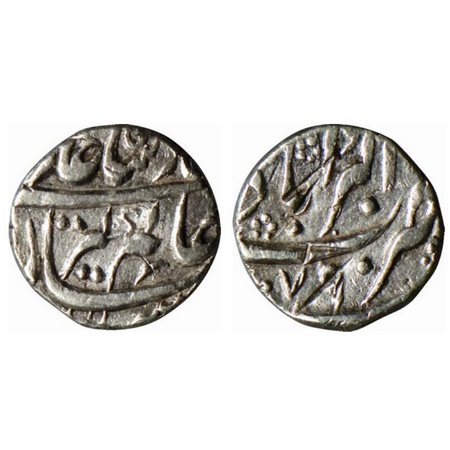 Aurangzeb, Silver 1/4 Rupee, Nisar, 2.80gm, Akbarabad Mint, AH 1079, mint name on rev. top