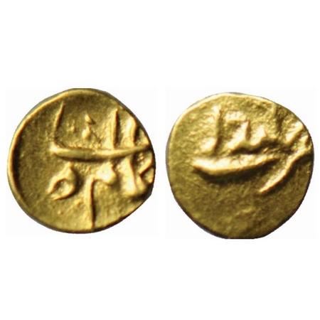 Shah Alam Bahadur, Gold Fanam, 0.17gm, Ghurmkonda Mint.Unlisted in KM. Extremely Fine, Ver