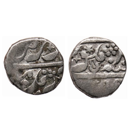 Maratha Confederacy, Silver 1/2 Rupee, 5.38gm, Chikodi, in the name of Aurangzeb, lingam s