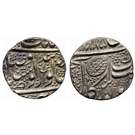 Sikh Empire, Silver Rupee, 11.09gm, Amritsar Mint, Nanakshahi couplet, VS X885 / (18) 98 (