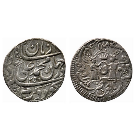 Awadh, Silver Rupee, 11.05gm, Muhammad Ali Shah (AH 1253-1258 / 1837-1842 AD), Mulk Awadh