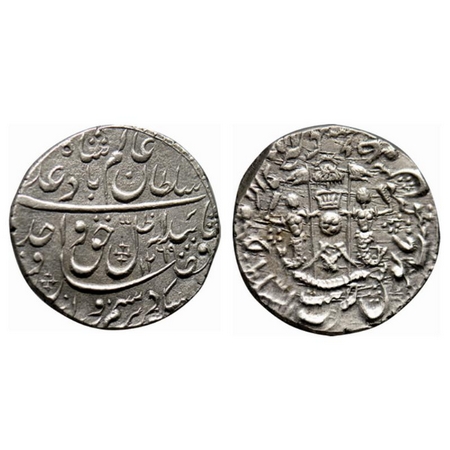 Awadh, Silver Rupee, 11.10gm, Wajid Ali Shah, Bait-us-Sultanat Lakhnau Mulk Awadh Akhtarna