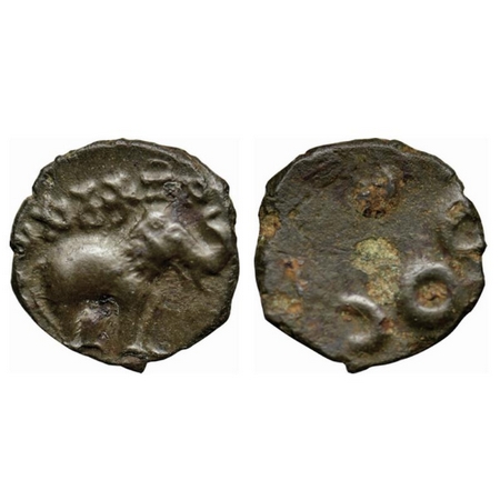 Satavahanas, Sri Satakarni, Tarhala Hoard type, Vidarbha Region, Potin Unit, 3.48gm, Obv: 