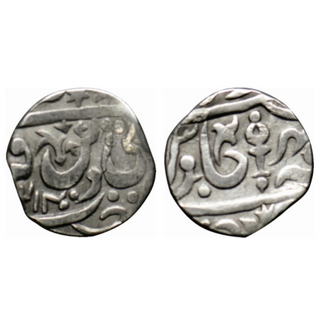 Datia, Silver 1/2 Rupee, 5.28gm, Raja Shahi Series, AH 1212/ RY 4X. KM C37. Very Fine, Sca