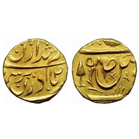 Patiala, Gold 2/3 Mohur, 7.43gm, Bhupindar Singh (VS 1958-1994 / 1900-1937 AD), in the nam
