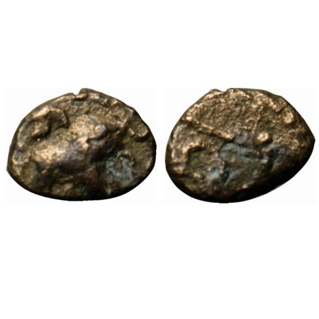 Western Kshatrapa, Nahapana, Kshaharata Family, Copper, 1.49gm, Obv: Elephant walking to r