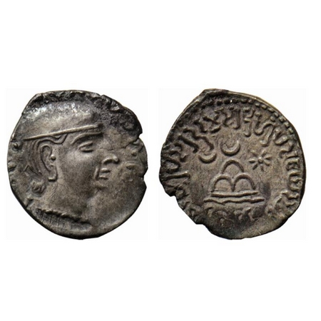 Western Kshatrapas, Rudradaman I s/o Jayadaman, as Mahakshatrapa, Silver Drachma, 2.30gm, 
