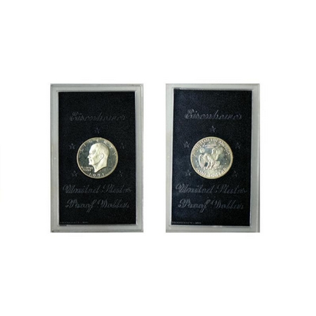 U.S.A., Silver Eisenhower Dollar (0.900 silver) Proof, 22.80gm, 1971 S, Obv: Portrait faci