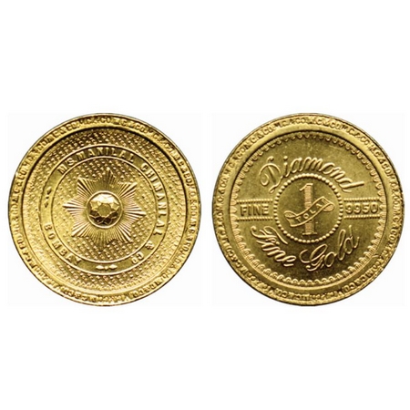 Tola Token, Gold (9950%) 1 Tola, 11.66gm, Obv: M/s Manilal Chimanlal & Co. Bombay around s