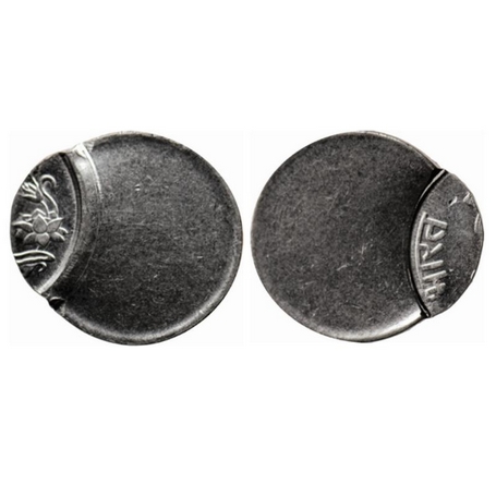 1 Rupee, 2011-2017, Steel, 3.76gm, Error, 85% off center. Extremely Fine. Scarce.