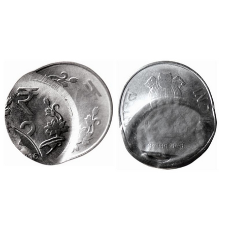 2 Rupees, 2016, Steel, 4.80gm, Error, Triple struck. Almost Uncirculated. Scarce.