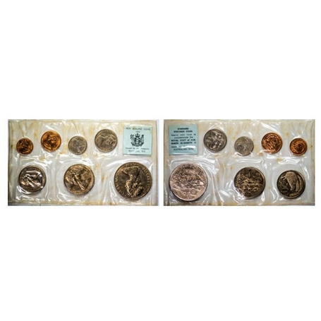 New Zealand, Proof Set, (7 Coins set), 1970. Proof with original plastic folder & packagin