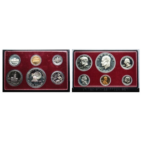 USA, Clad Proof Set (6 Coins set), 1976, Mintmark "S" - San Francisco, Lincoln Cent, Jeffe