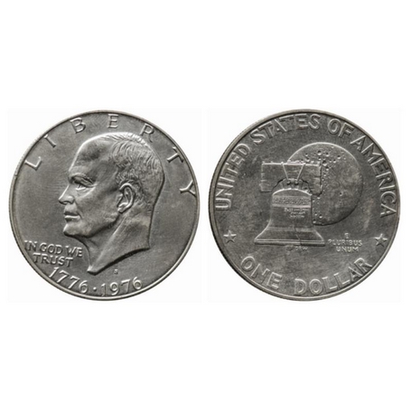 USA, Silver Eisenhower Dollar Proof (0.400 silver), 24.60gm, moon behind bell, 1986, Mintm