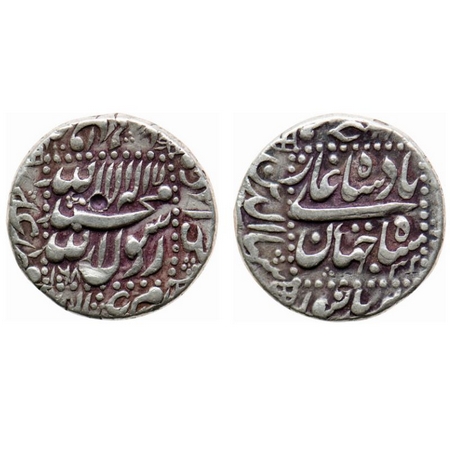 Shah Jahan I, Silver Rupee, 11.40gm, Burhanpur Mint, AH 1068 / 32 RY, legends in dotted sq