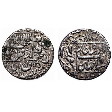 Shah Jahan I, Silver Rupee, 11.46gm, Surat Mint, complete mint name on rev. left margin. K