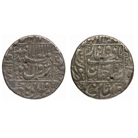 Shah Jahan I, Silver Rupee, 11.37gm, Surat Mint, AH 1058/21 RY, broad flan. KM 235.23. Ver