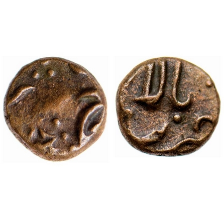 Farrukhsiyar, Copper 1/8 Paisa, 1.29gm, Balapur Mint. Unlisted in KM. Extremely Fine, Rare