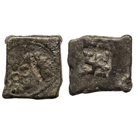 Post-Mauryan, Gujarat - Saurashtra Region, Uninscribed die-struck Copper Unit, 8.18gm, Obv