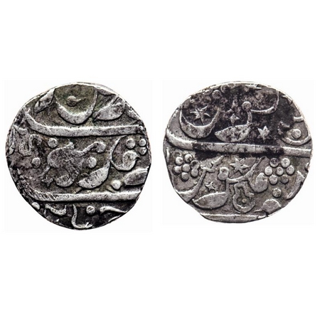 Maratha Confederacy, Silver Rupee, 11.18gm, Chikodi Mint, in the name of Aurangzeb, crude 