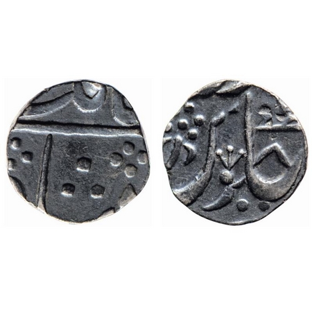Maratha Confederacy, Silver 1/2 Rupee, 5.62gm, Vaphgaon Mint, in the name of Shah Alam II.