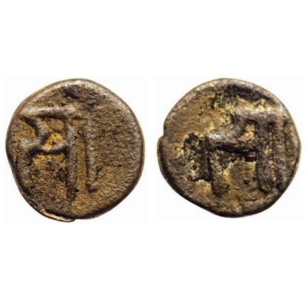 Maratha Confederacy, Copper 1/4 Paisa, 3.44gm, Wadi Mint, Anonymous Issue, nagari legend '