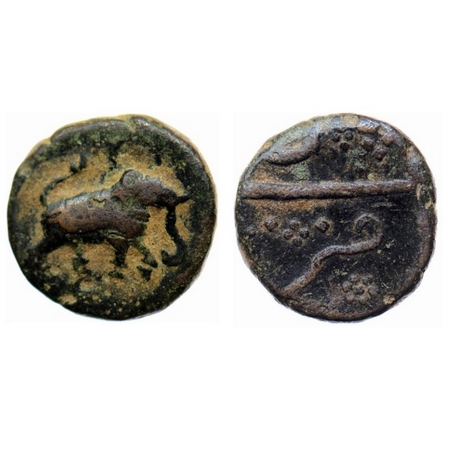 Mysore, Copper paisa, 12.07gm, Haidar Ali (AH 1174-1197 / 1761-1782 AD), Patan Mint, Eleph