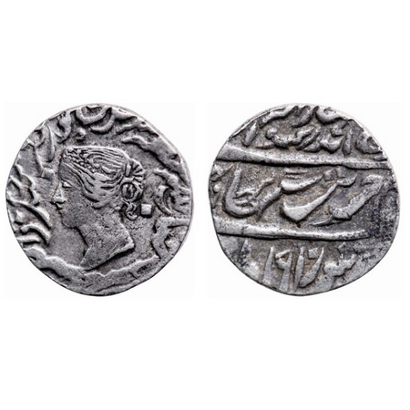 Bharatpur, Silver Rupee, 11.10gm, Jaswant Singh (AH 1269-1311 / 1853-1893 AD), Bharatpur M