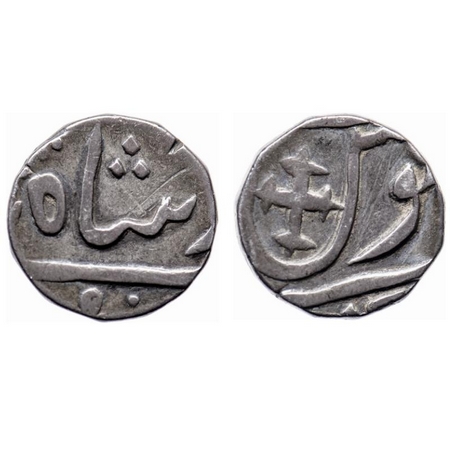 Broach, Silver ½ Rupee, Imtaya ud Daula (AH 1182-1186 / 1768-1772 AD), in the name of Shah