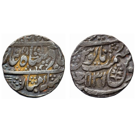 Gwalior, Silver Rupee, 10.93gm, Daulat Rao (1794-1827 AD), Ajmer Mint, Sri Shahi series, S