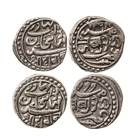 Junagadh, Silver, Kori (2 Coins), Mahabat Khan III, AH 1298 / 1937 VS, AH 1299 / 1938 VS, 