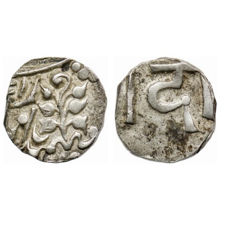 Kishangarh, Silver 1/4 Rupee, 2.66gm, Anonymous Issue, 'Chandi' in nagari on reverse. KM Y