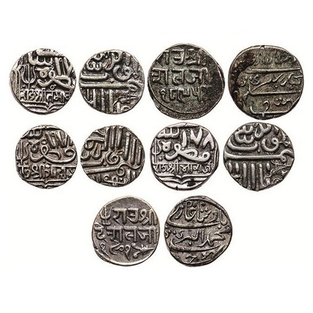 Kutch, Silver, Kori (5 Coins), Bharmalji I AH 978, Tamachiji AH 978, Gohodji II AH 978, De