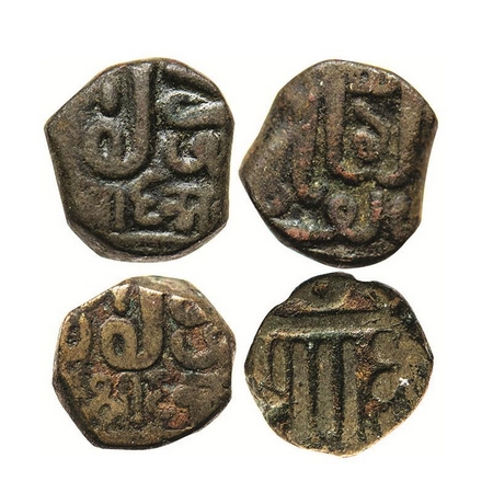 Kutch, Copper, Trambiyo (2 Coins), Deshalji I (AH 1131-1165/1719-1752 AD), in the name of