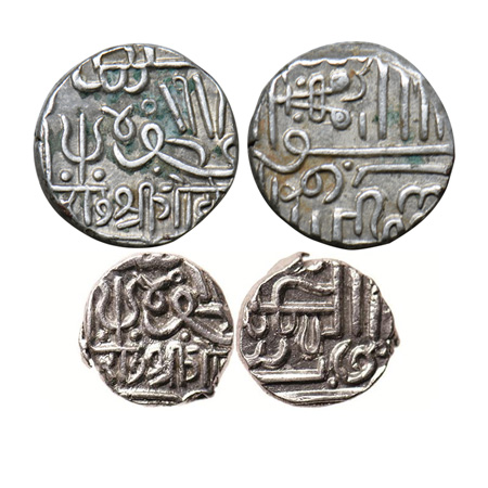Kutch, Silver, (2 Coins), Gohodji II (AH 1174-1192/1761-1778 AD), in the name of Muzaffar